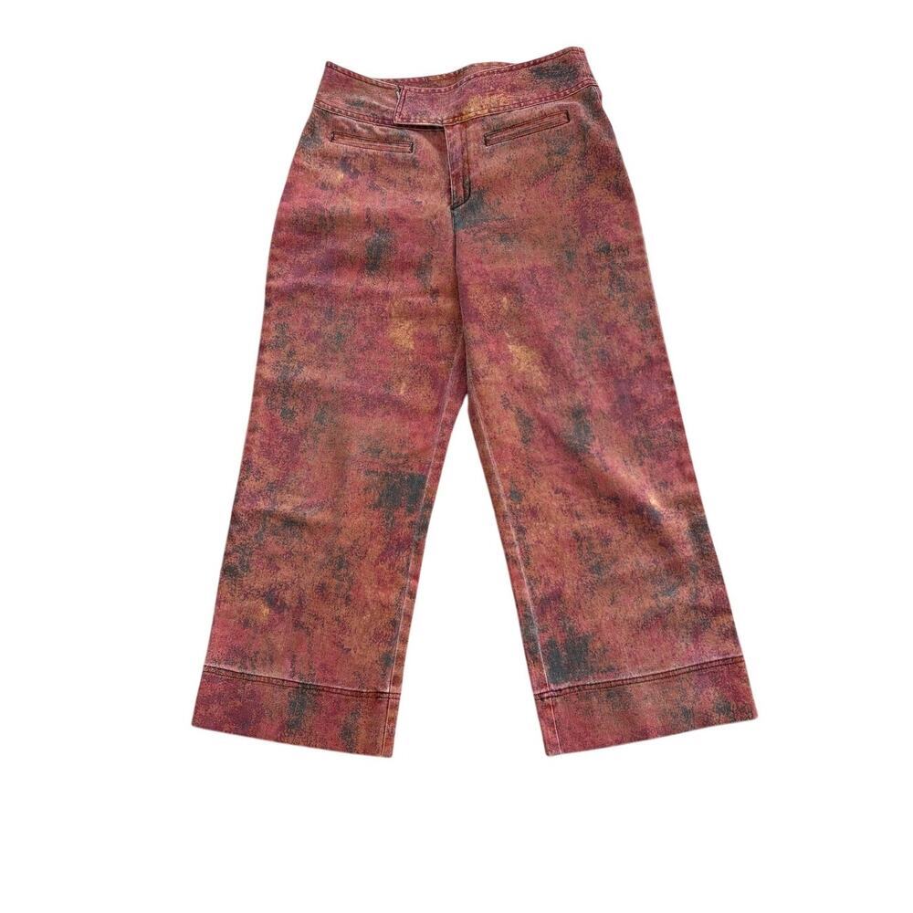 Vintage Chicos Design Rust Terracotta Cropped Pants Boho